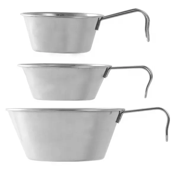 Stainless Steel Water Cup Set Custom logo Mini Camping Travel Drinkware 3-piece Measuring Cup Set