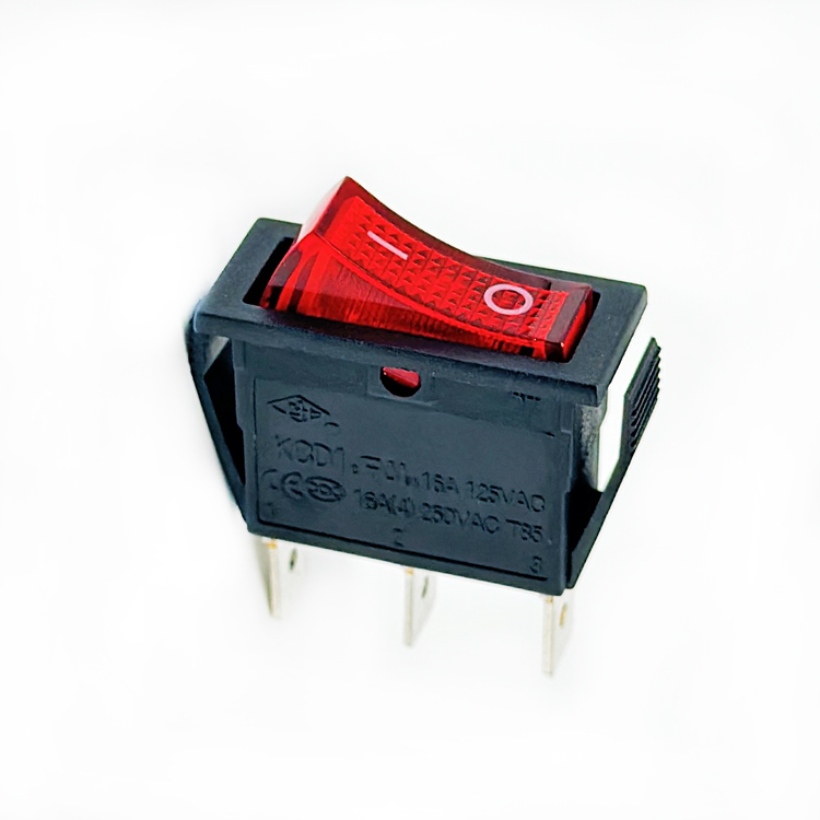 3 pin illuminated rocker switch