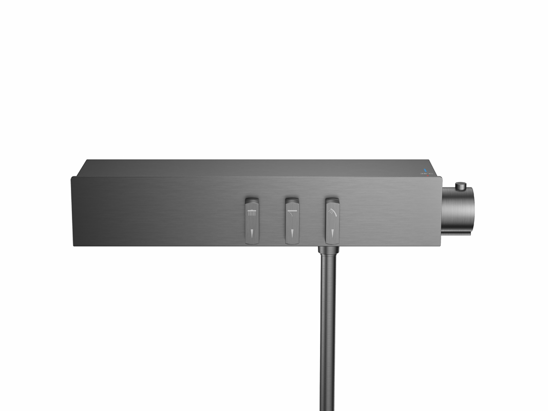 FLOVA Thermostatic shower mixer with 3 GoSlide control buttons