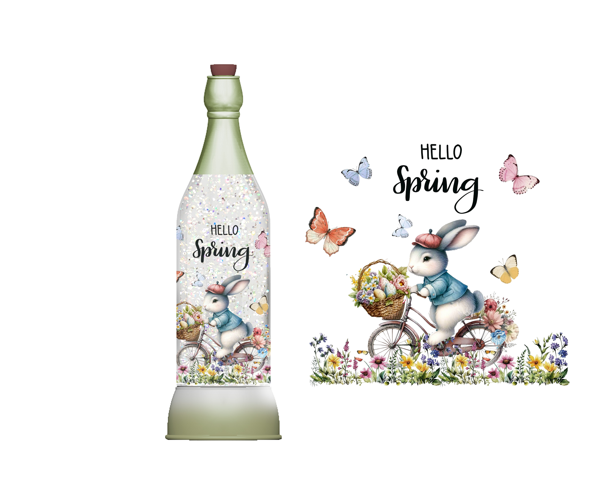 Water globe wine bottle