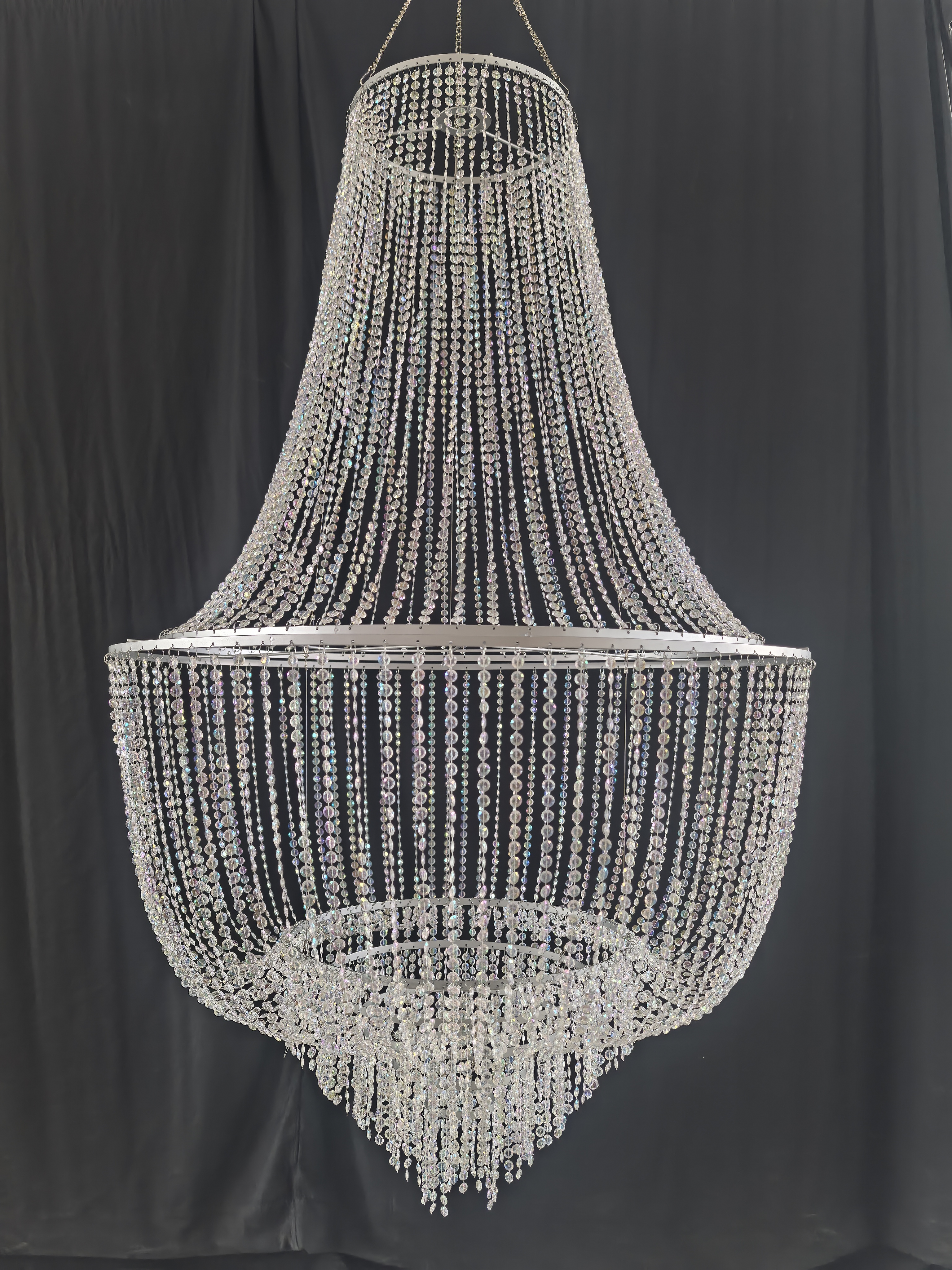 Diamond beading chandelier