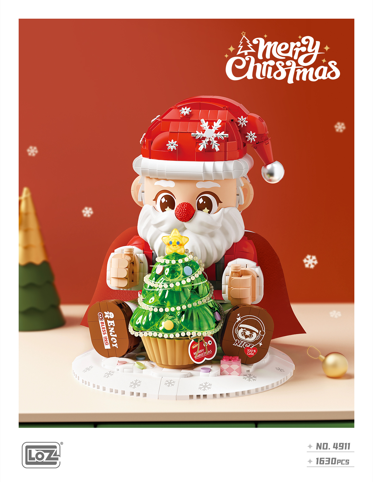 LOZ Santa Claus Building Blocks Toy