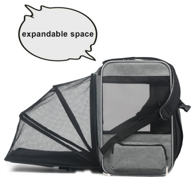 An expandable backpack for pets