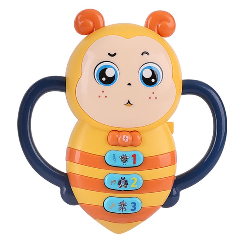 Cartoon bee electronic organ set 2colors mixed (2*AAA，not included batteries)