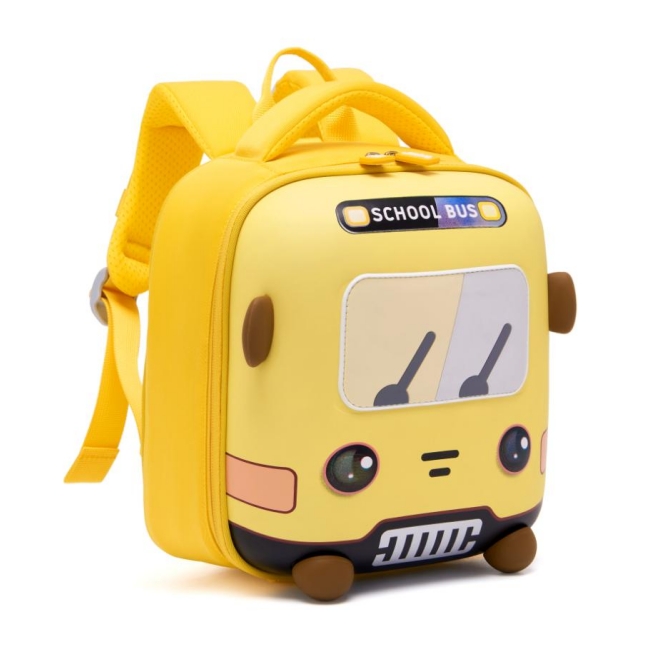 Cute Cartoon 3D School Bus Car Child Book Bag Backpack Convenient to Carry for Girls Boys Eva Bag
