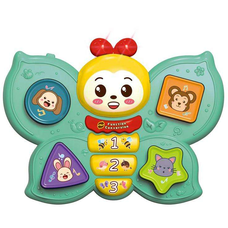 Cartoon butterfly electronic organ set 2colors mixed (3*AAA，not included batteries)
