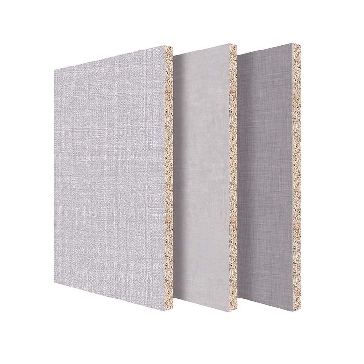 KAPOK Fabric Pattern Flakeboard Melamine Particle Board for Furniture Home Decoration