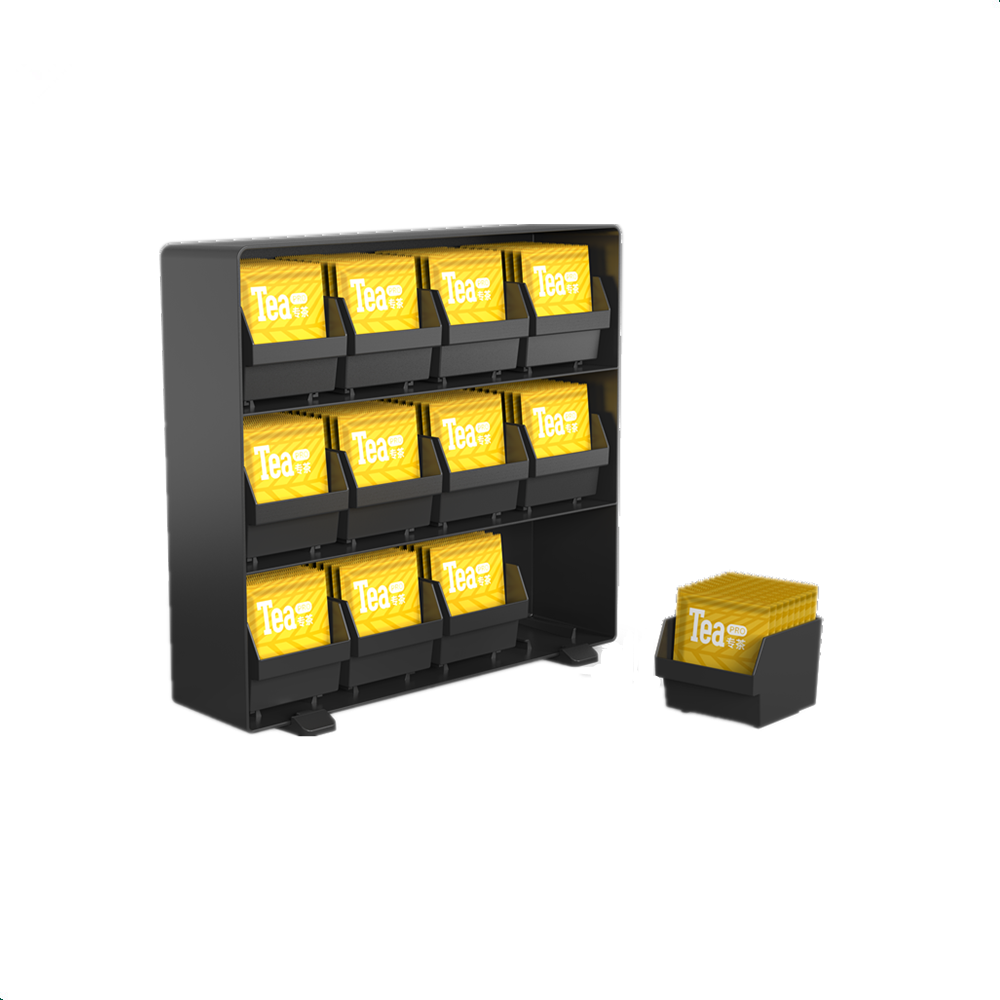 Big Size Plastic Tea Bag Rack with 12 Drwaers