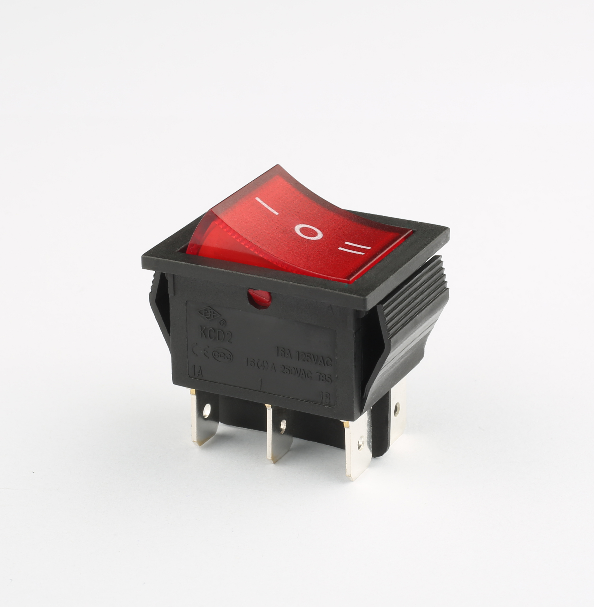Zhongxing Wright DPTT on off on 3 Position Red Yellow Rocker Switch