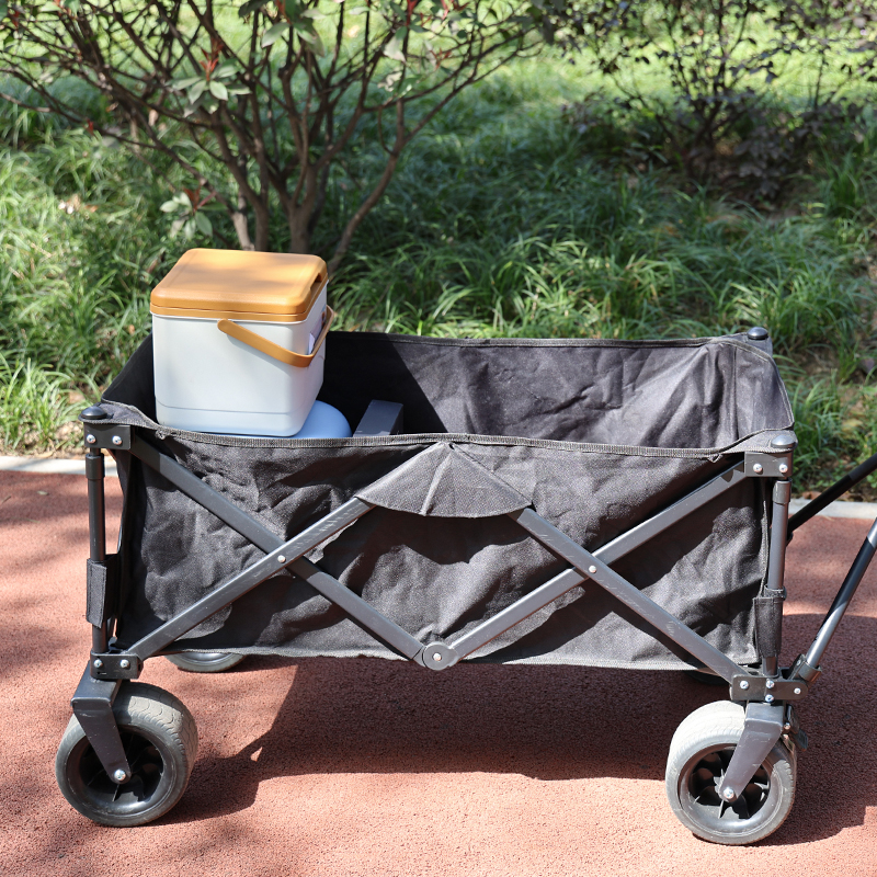 Outdoor Camping Cart Outdoor Camping Trailer Foldable Stall Cart Picnic Hand Pulled Cart