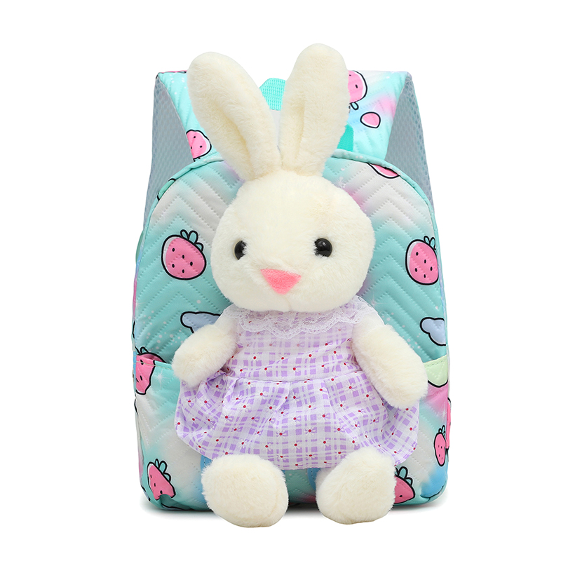 Kindergarten Girl Rabbit Princess Bag Girl Baby Cute Out Split Backpack