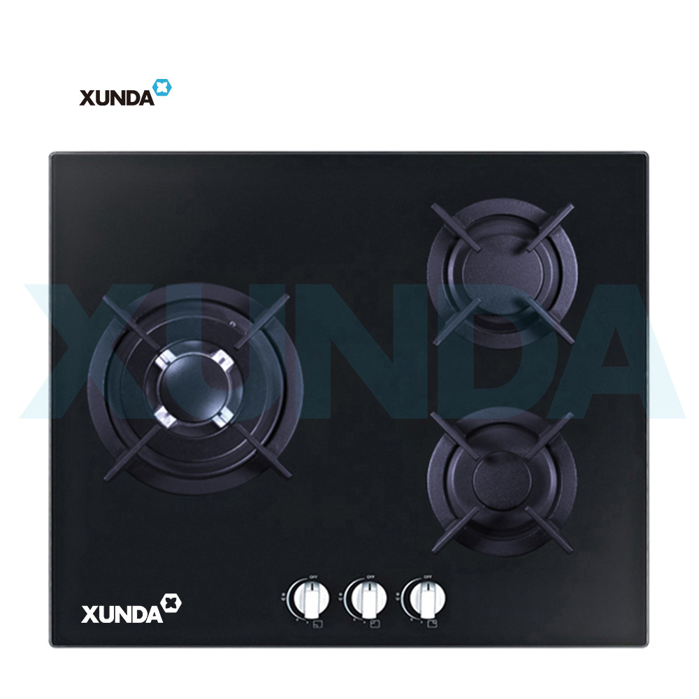 XUNDA 3 burners European style built in gas hob gas stove gas cooktops F3-B603