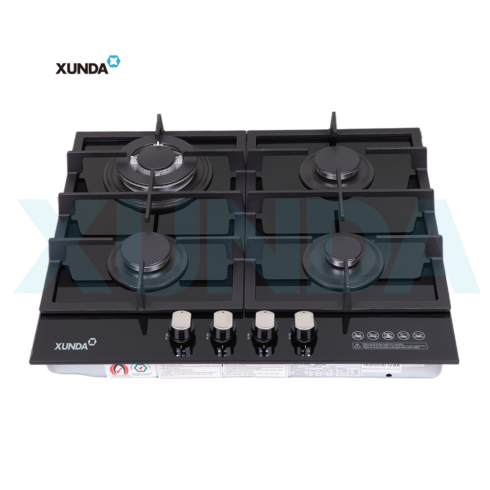 XUNDA 4 burners European style built in gas hob gas stove gas cooktops F4-B60L3B