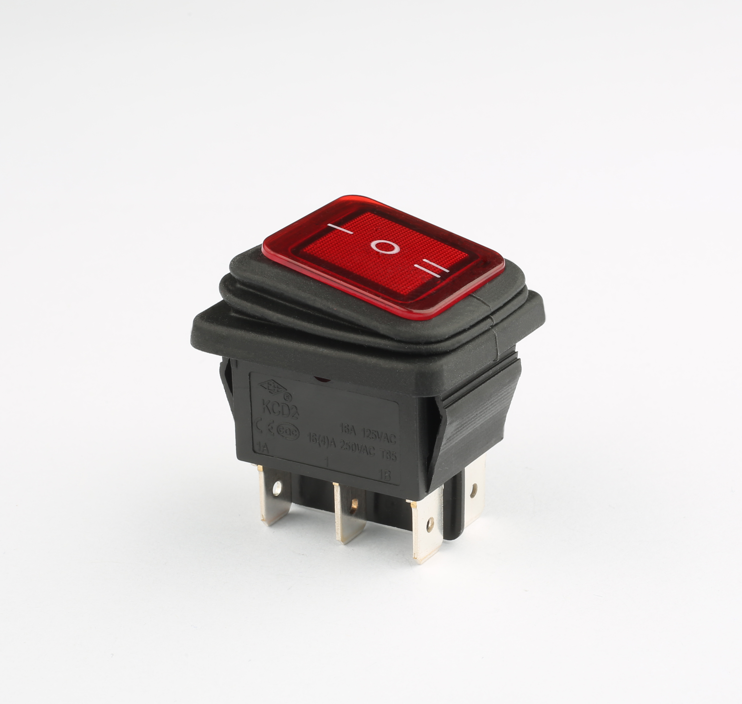 Zhongxing Wright DPTT on off on 3 Positions Illuminated Waterproof Rocker Switch