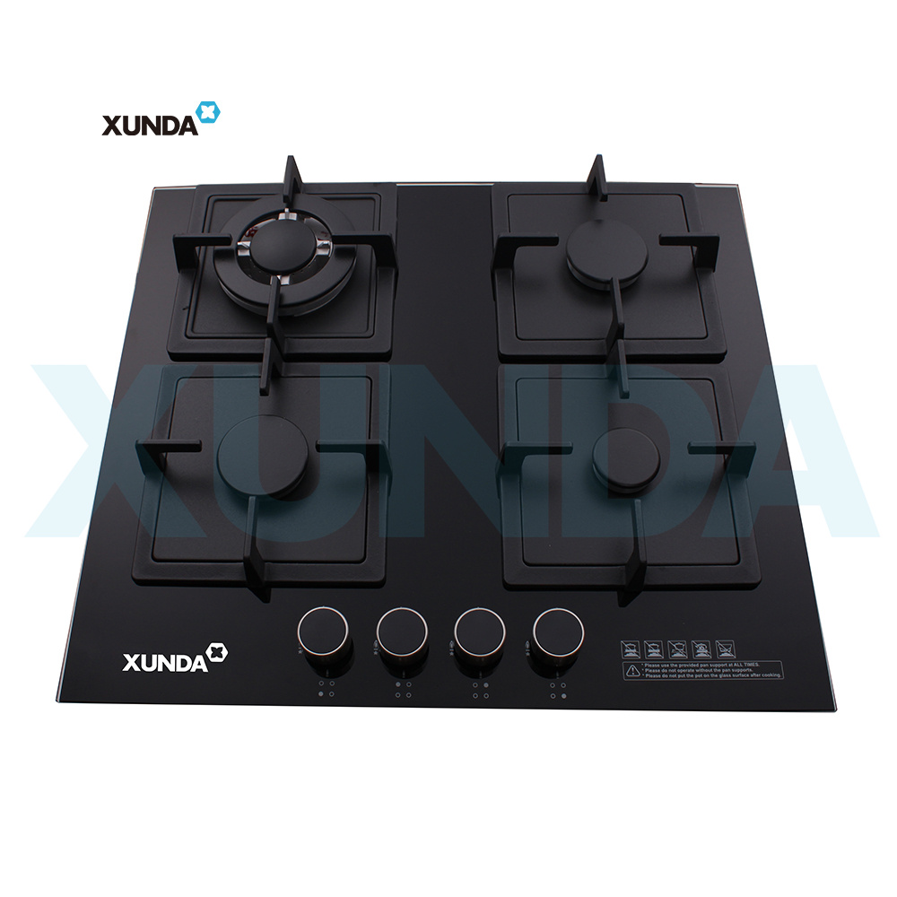 XUNDA 4 burners European style built in gas hob gas stove gas cooktops F4-B60L3D