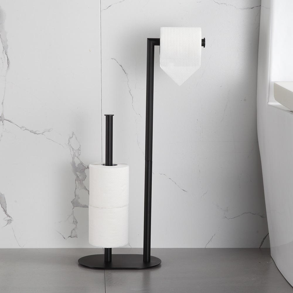 Stand roll holder 304 Stainless Steel Toilet Paper Holder with phone shelf