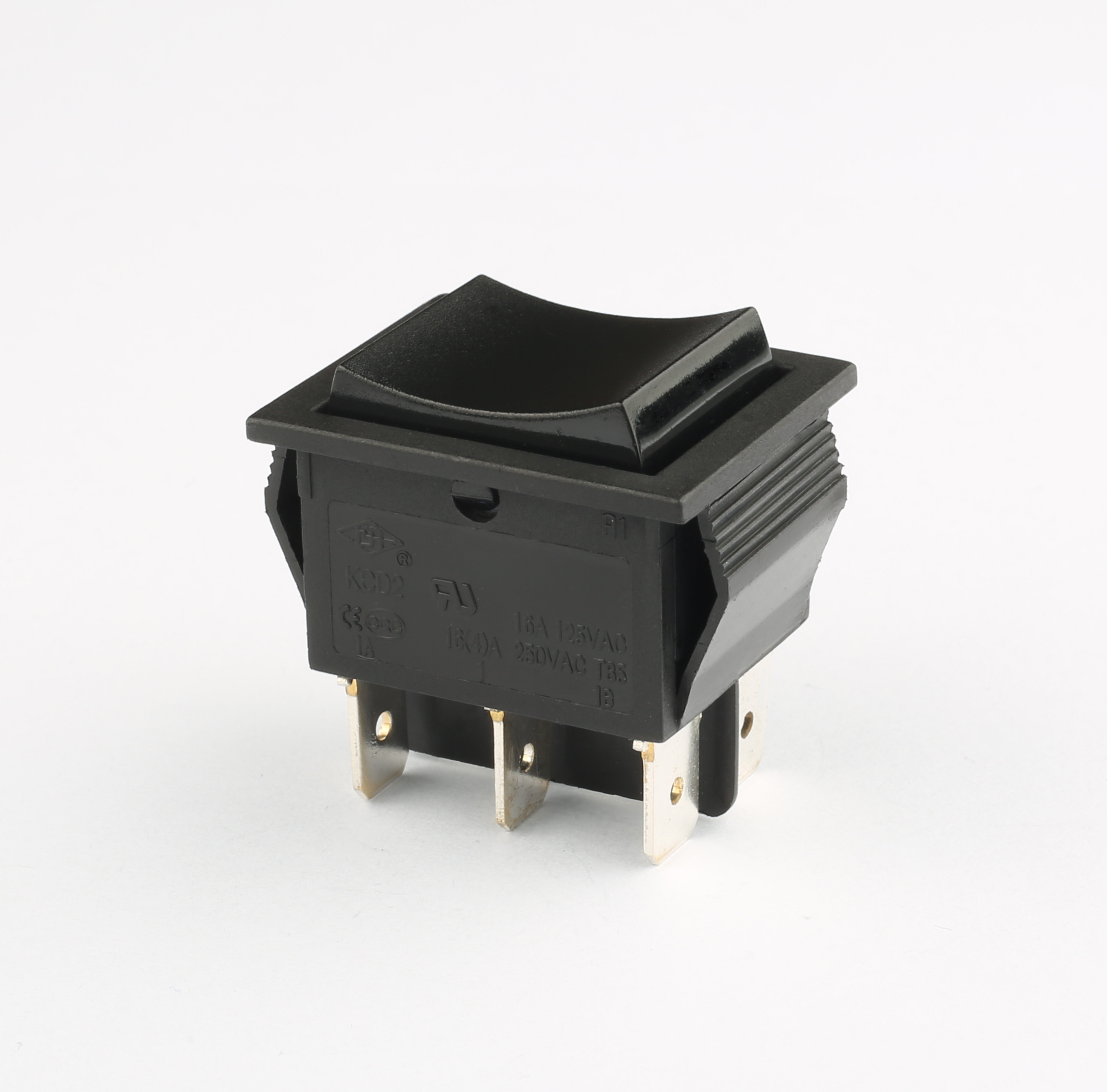 Zhongxing Wright Factory Direct DPTT on off on Momentary Black Rocker Switch