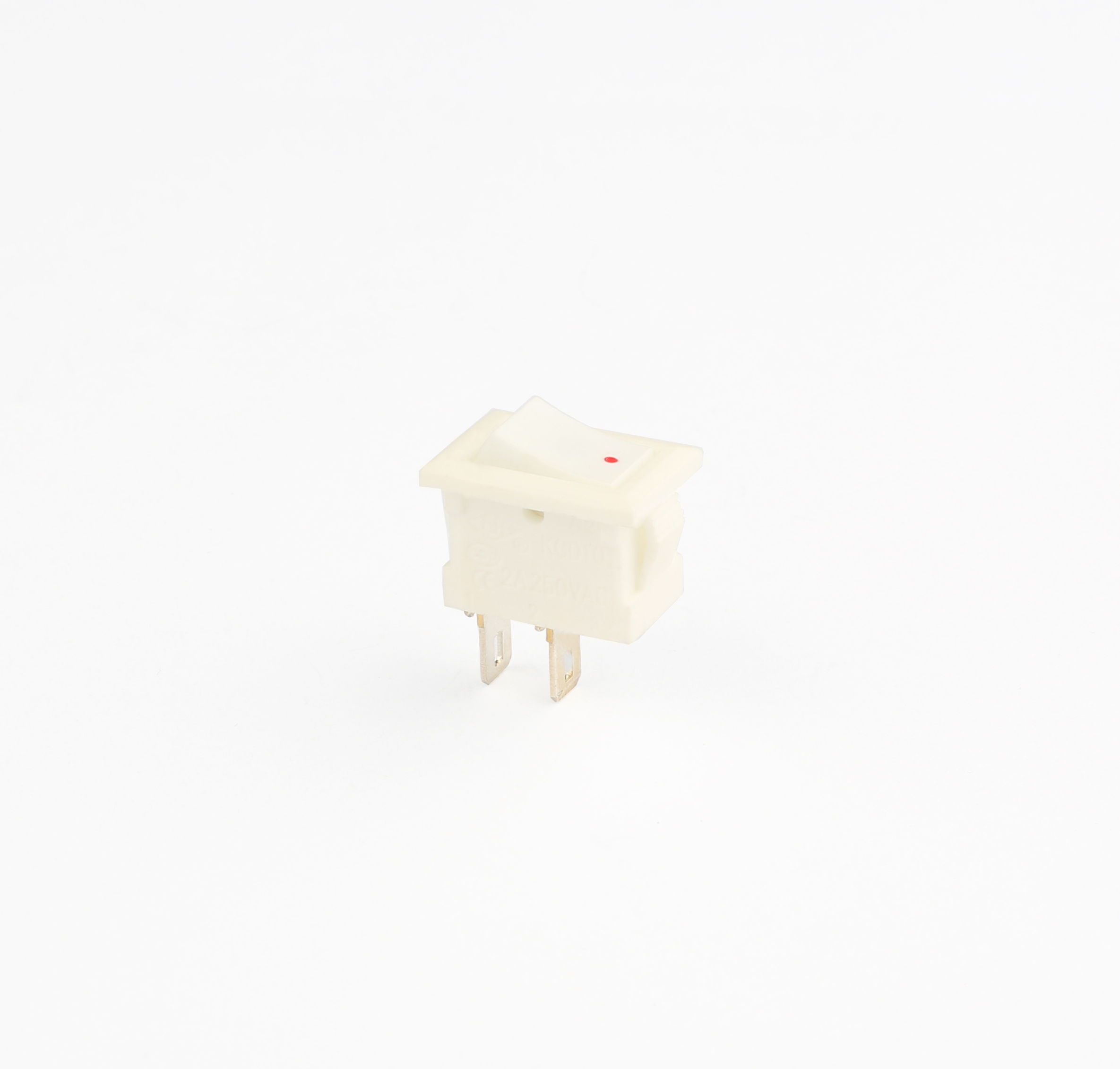 Zhongxing Wright Hot Sale 2A 250V SPST White Square Rocker Switch