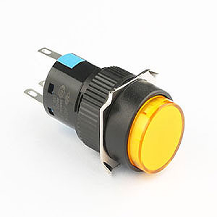 16mm self-locking 5 pin illuminated push button switch