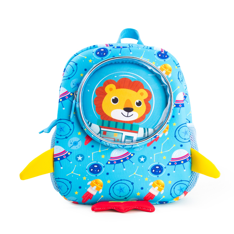 Cartoon Rocket Anime School Bag for Boys Girls Kids Backpack with Animal Pattern Kindergarten Use