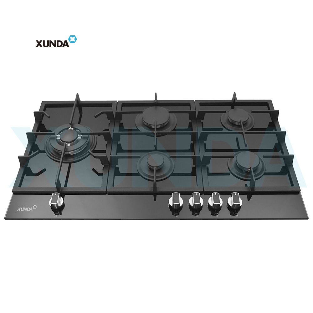 XUNDA 5 burners European style built in gas hob gas stove gas cooktops F5-B90L4B