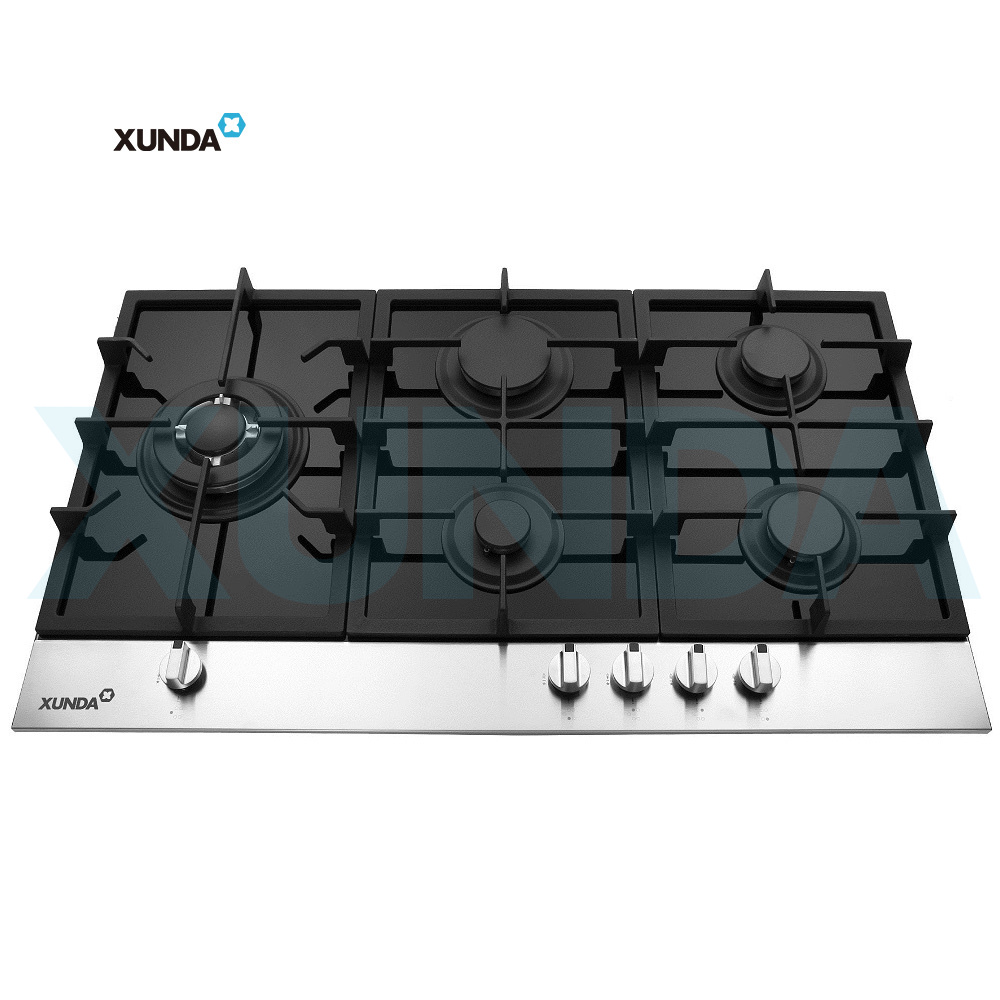 XUNDA 5 burners European style built in gas hob gas stove gas cooktops F5-B90L4BA