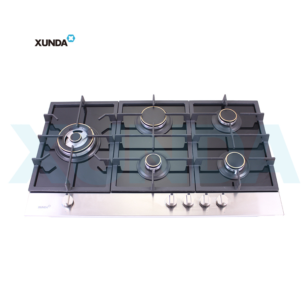 XUNDA 5 burners European style built in gas hob gas stove gas cooktops F5-B90L4BA