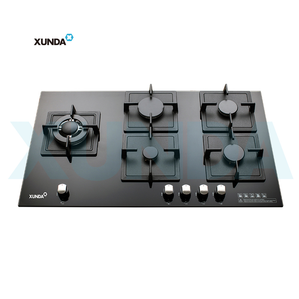 XUNDA 5 burners European style built in gas hob gas stove gas cooktops F5-B90L4D