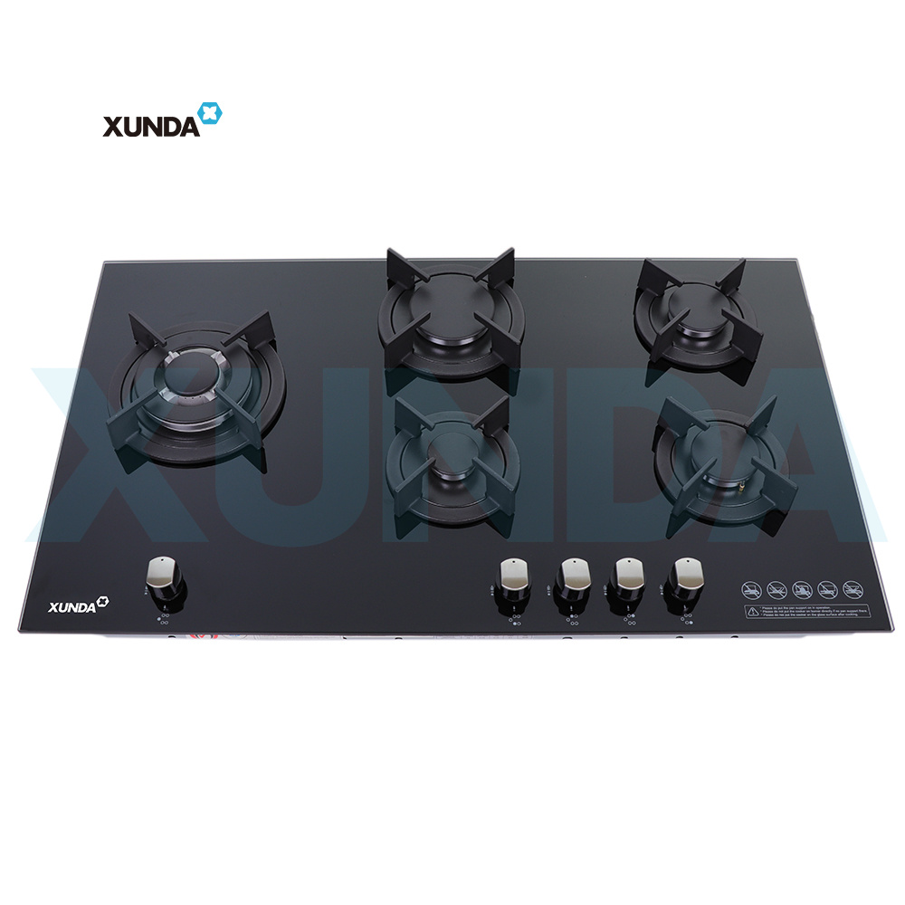 XUNDA 5 burners European style built in gas hob gas stove gas cooktops F5-B90L4E