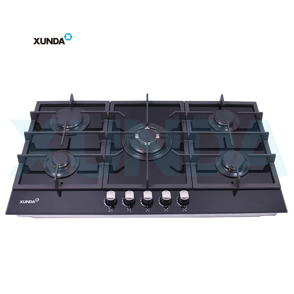 XUNDA 5 burners European style built in gas hob gas stove gas cooktops F5-B90M3B