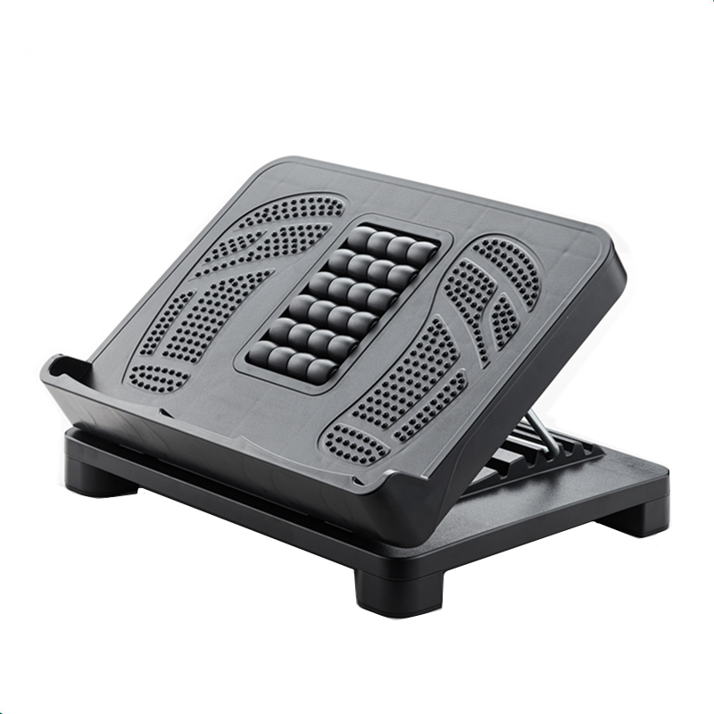 Dujia Angle Adjustable Ergonomic Plastic Slant Board Footrest with Rollers