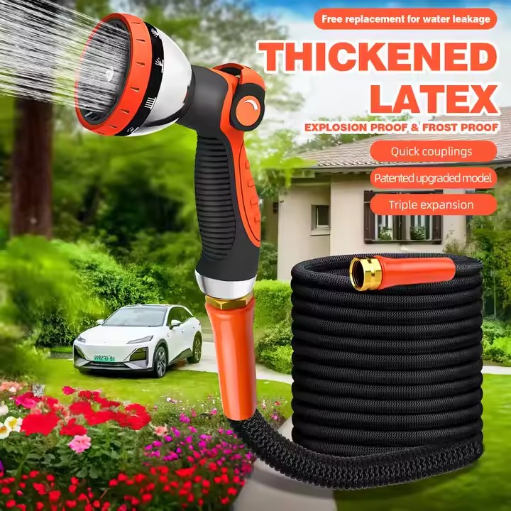 Expandable Garden Water Hose with Spray Gun