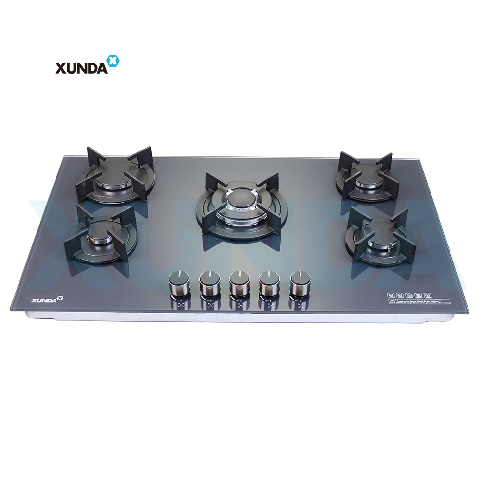 XUNDA 5 burners European style built in gas hob gas stove gas cooktops F5-B90M3E