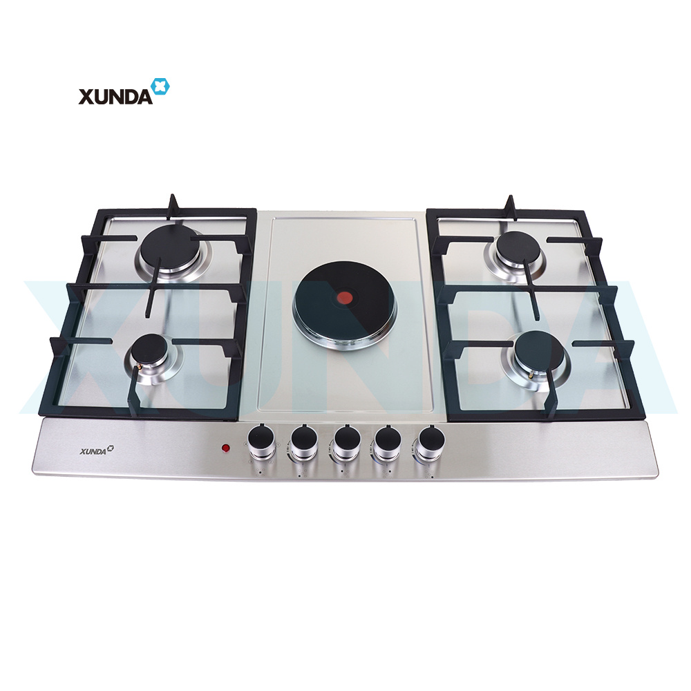 XUNDA 5 burners European style built in gas hob gas stove gas cooktops F5-S90E3B