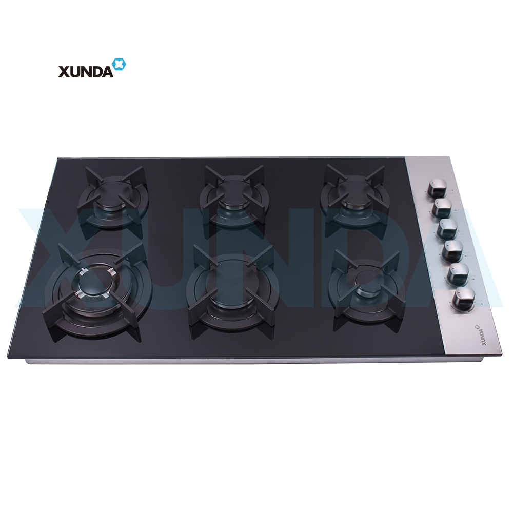 XUNDA 6 burners European style built in gas hob gas stove gas cooktops F6-B90L1EA