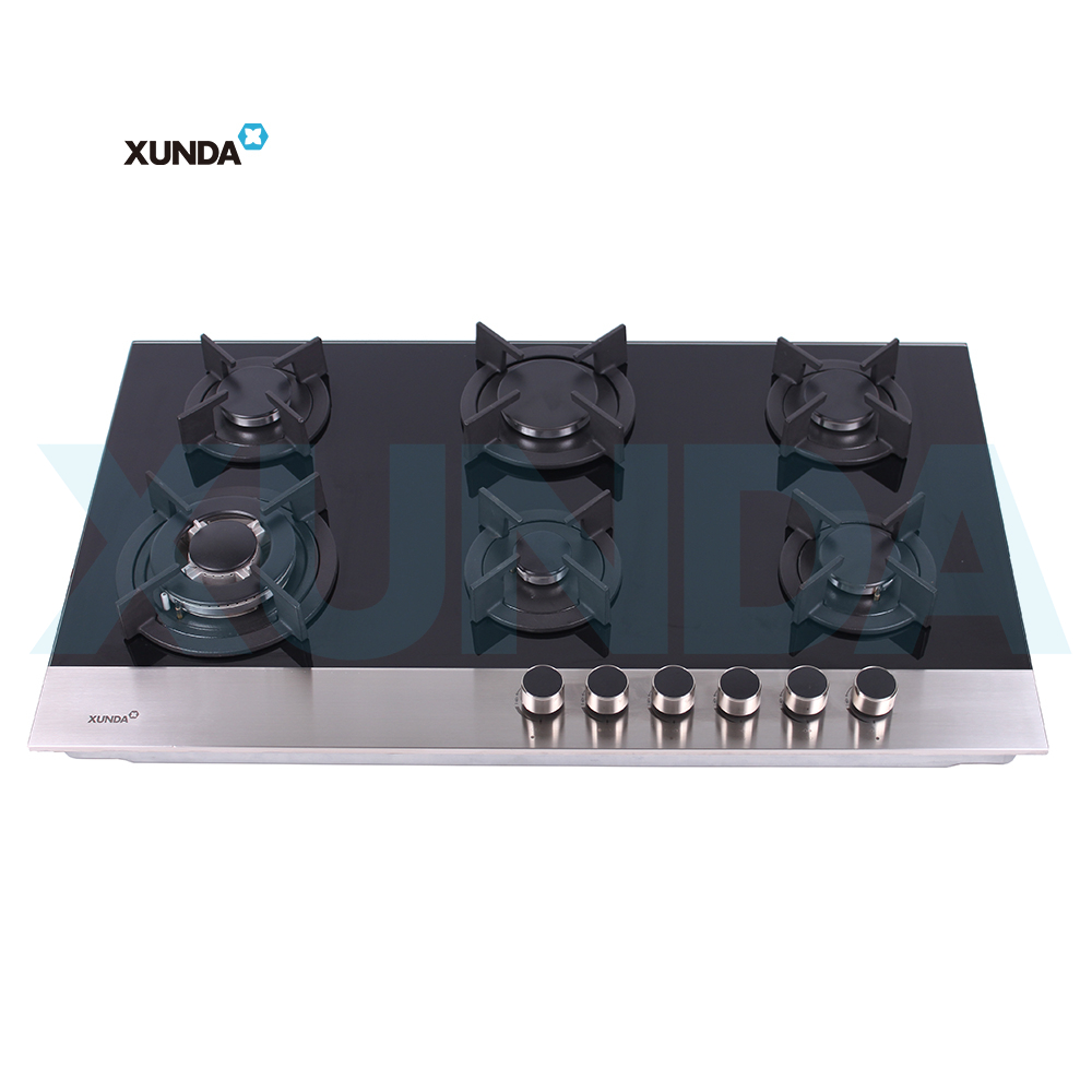 XUNDA 6 burners European style built in gas hob gas stove gas cooktops F6-B90L2EA