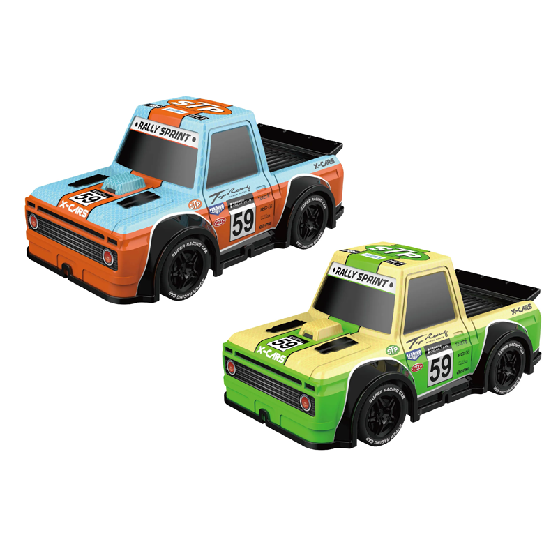 Friction power car with lights,(4*AG13)2color mixed