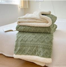 100% Polyester Jacquard Sherpa Blanket