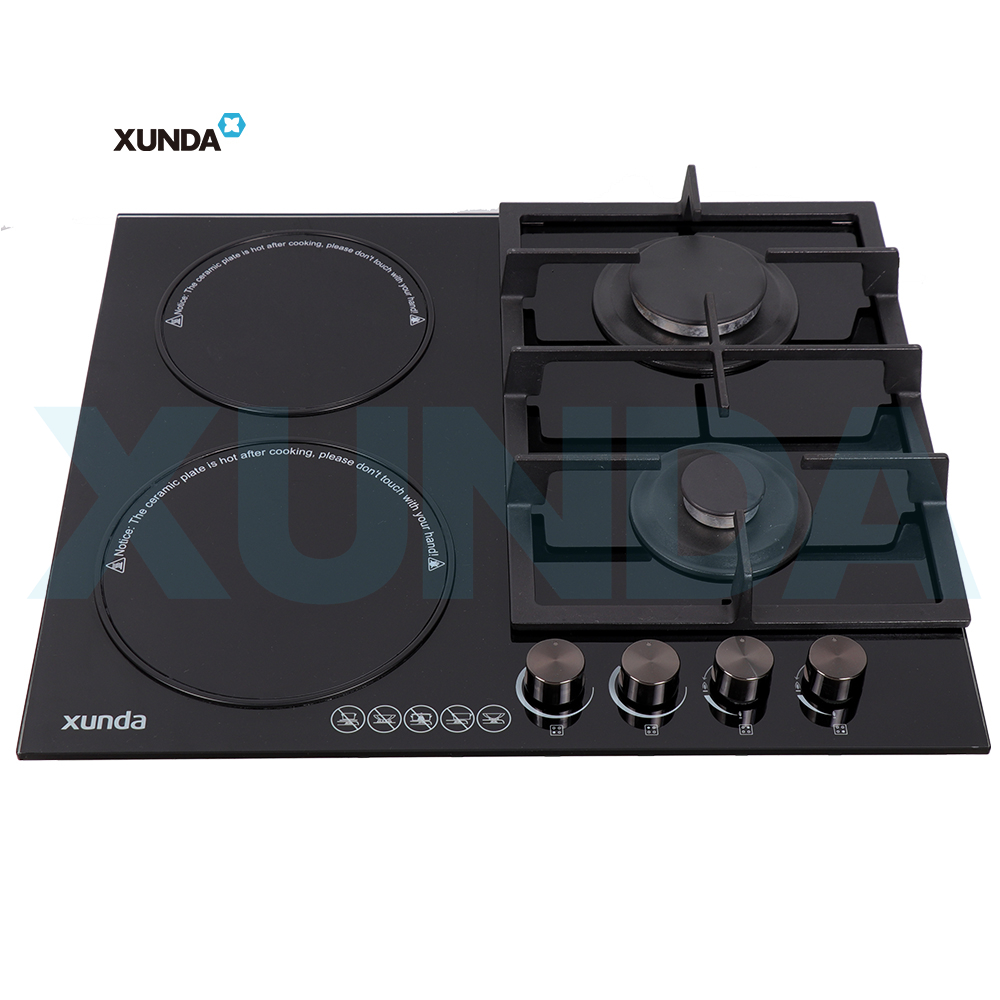 XUNDA 4 burners European style built in gas hob gas stove gas cooktops F4-B60E2B(2G2E)