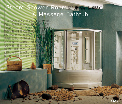 steam shower room & massage bathtub