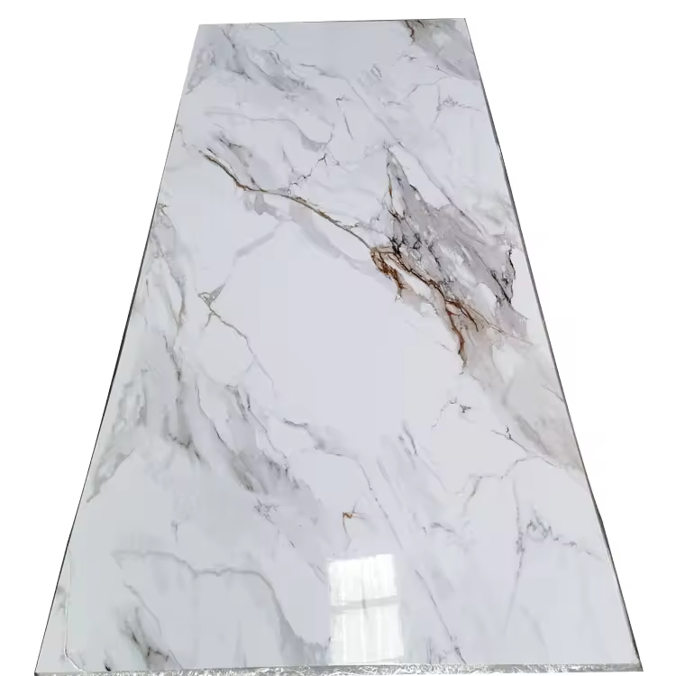 Waterproof Wall Panel 1220*2440 Sheet UV Hot Stamping Plastic Pvc Marble Sheet