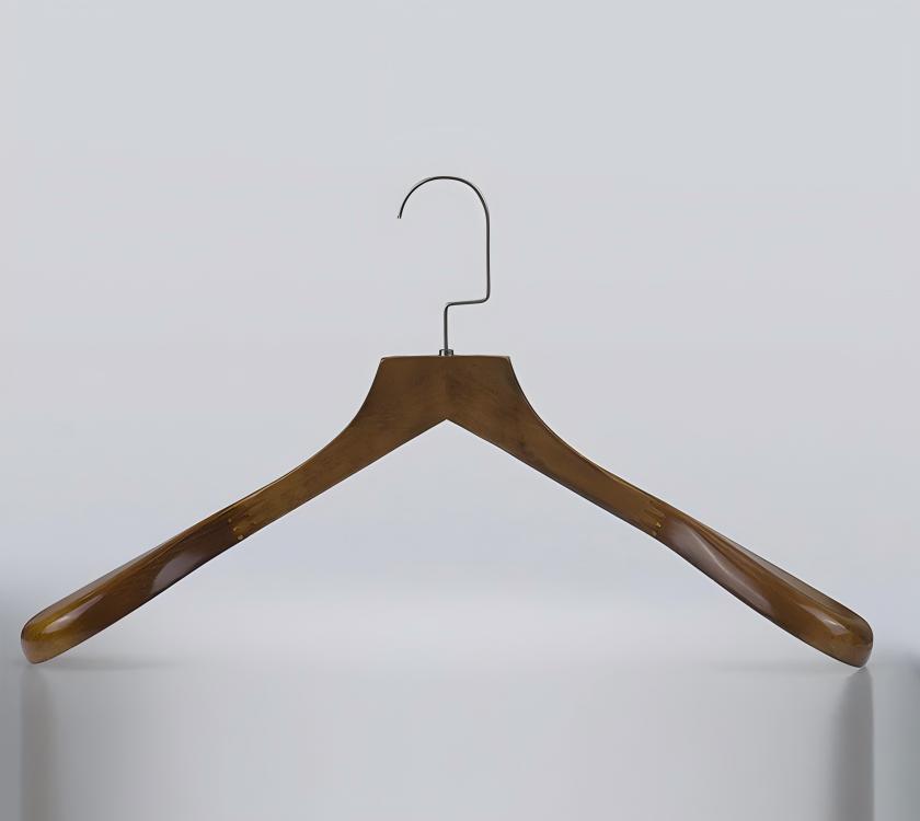 Luxury Wood Coat Hangers with Extra-Wide Shoulder