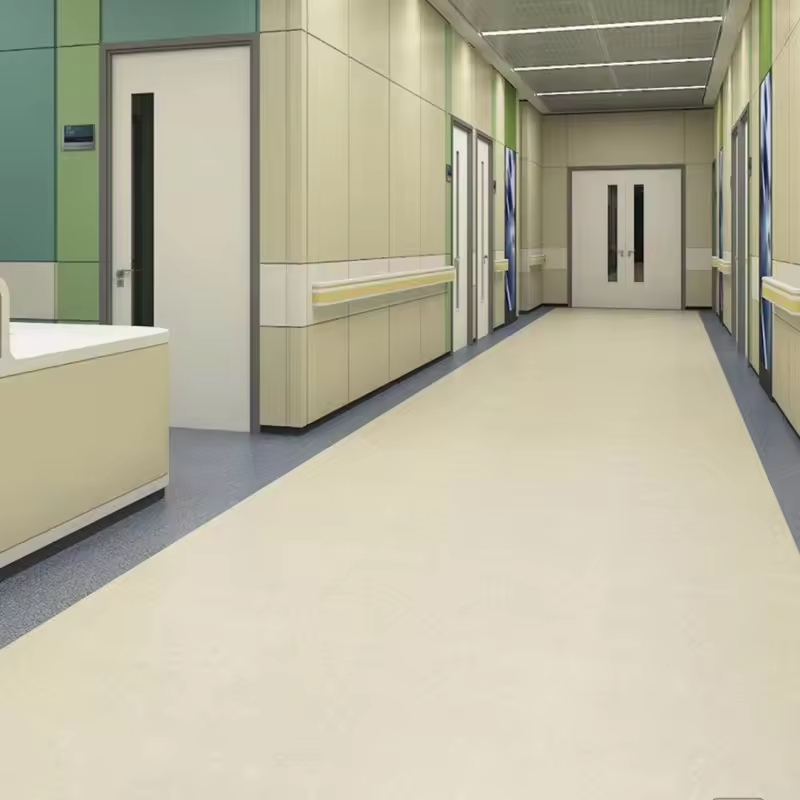 Pvc Hospital Vinyl PVC Roll Flooring Indoor European UV Coating Custom Size 2mm