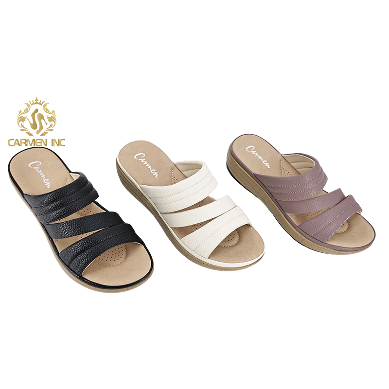 Customable Logo and Color Ladies Comfortable Sandals Wide Fit Cushioned Footbed Shoes
