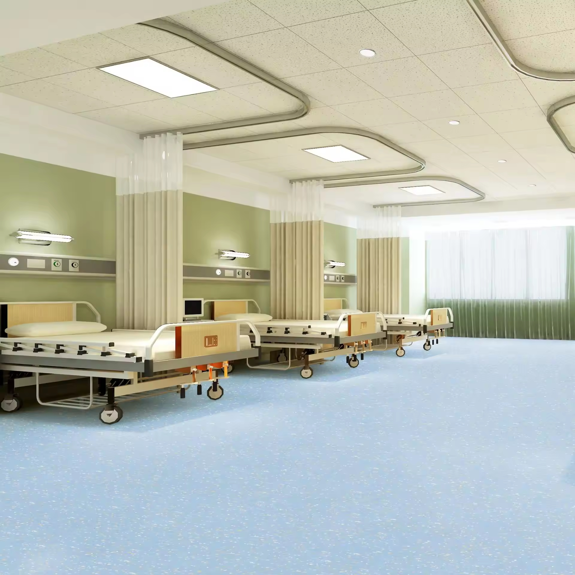 Waterproof Antibacterial Vinyl Homogeneous Transparent Floor Operations Room Roll Sheet Suppliers