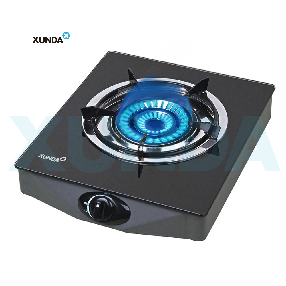 Xunda tempered glass single gas burner table top gas stove gas cooker 1-N5-M