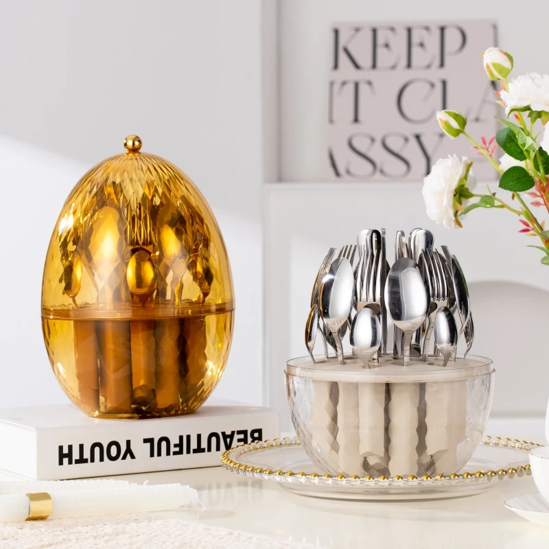 Egg shape cutlery set