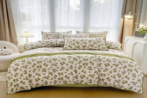 2024 New Printed Washed Double-layer 4Pcs Set