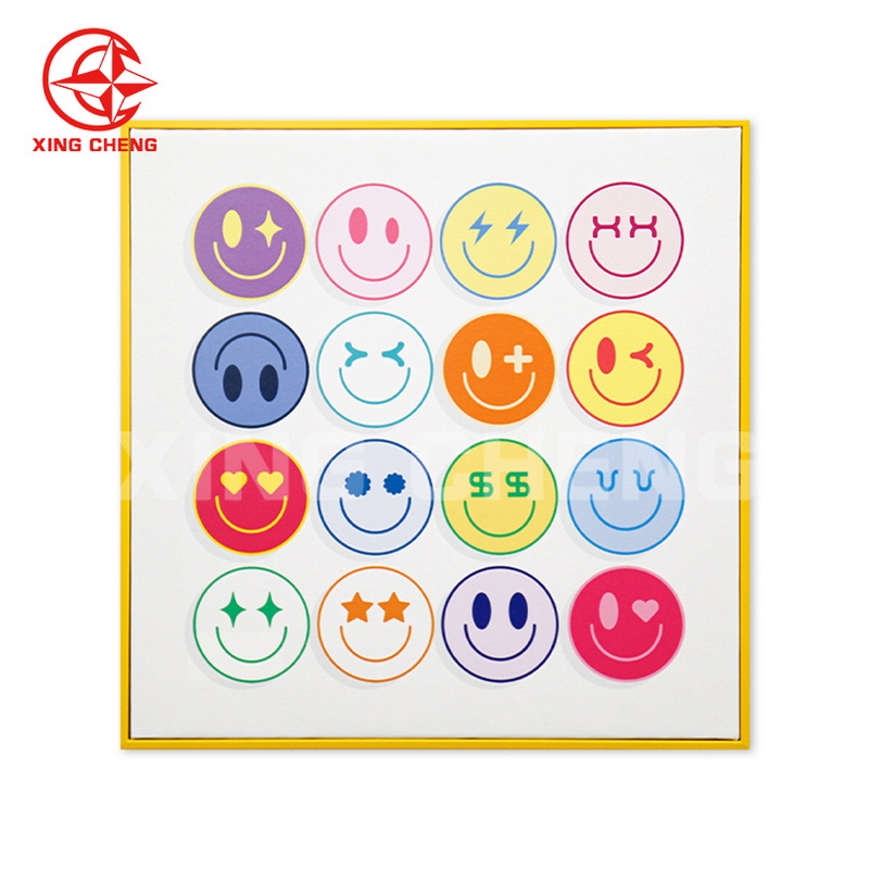 XINGCHENG modern geometric wall paintings with colorful frame canvas prints decoration for kids