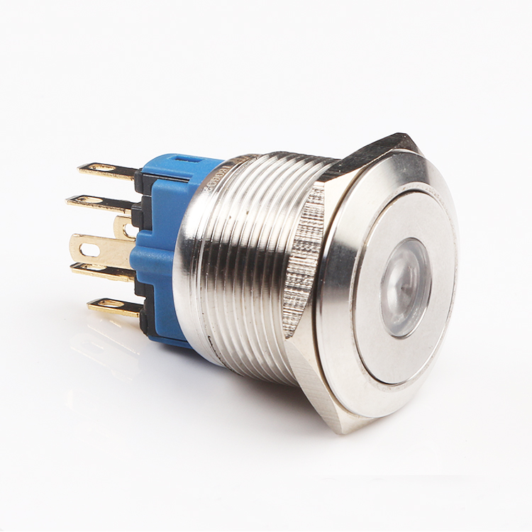 Factory supply good quality 22mm illuminated waterproof metal push button